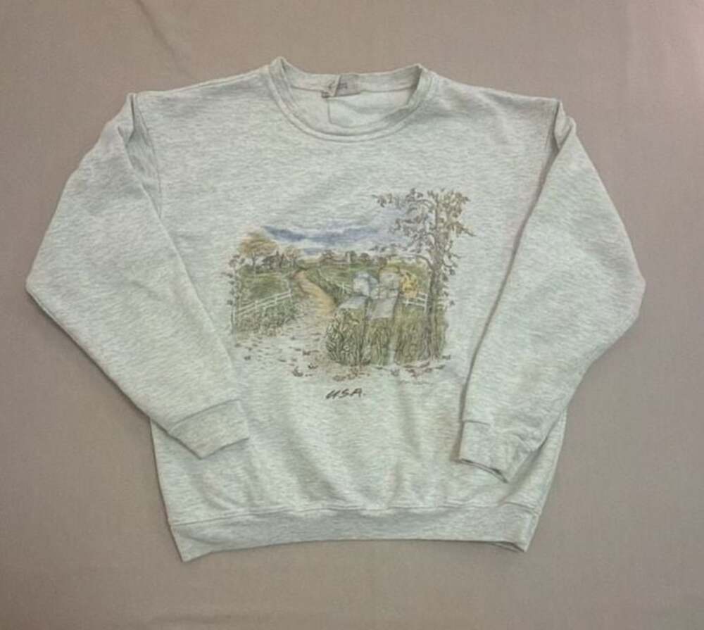 Vintage 90s Northern Reflections Nature Cabin Graphic Crewneck Sweatshirt